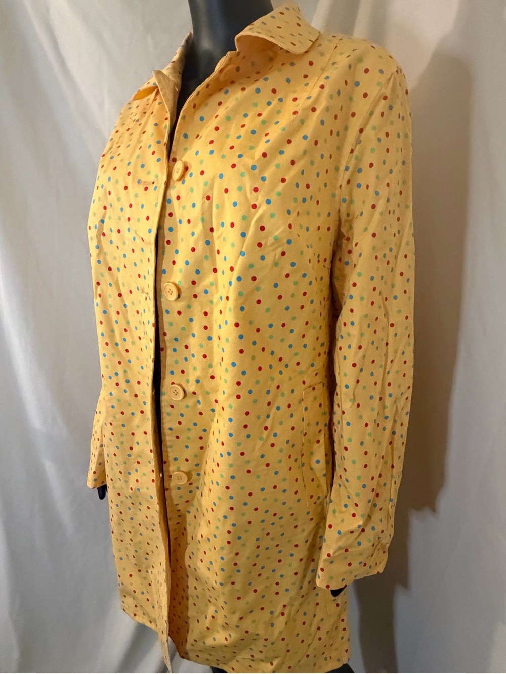Yellow Lightweight Button-Up Coat